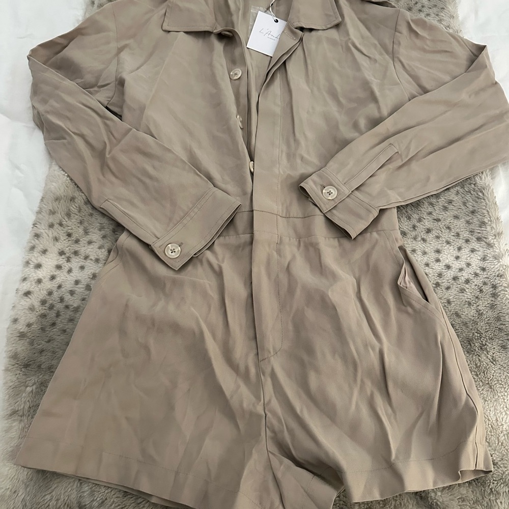 L'Academie Beige Jumpsuit
